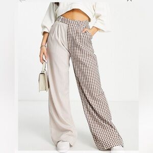 Missguided Petite contrast gingham pants